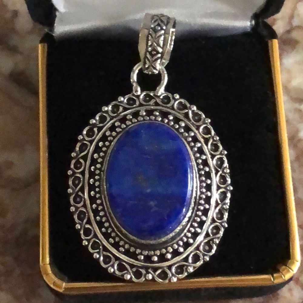 Silver Lapis Pendant
